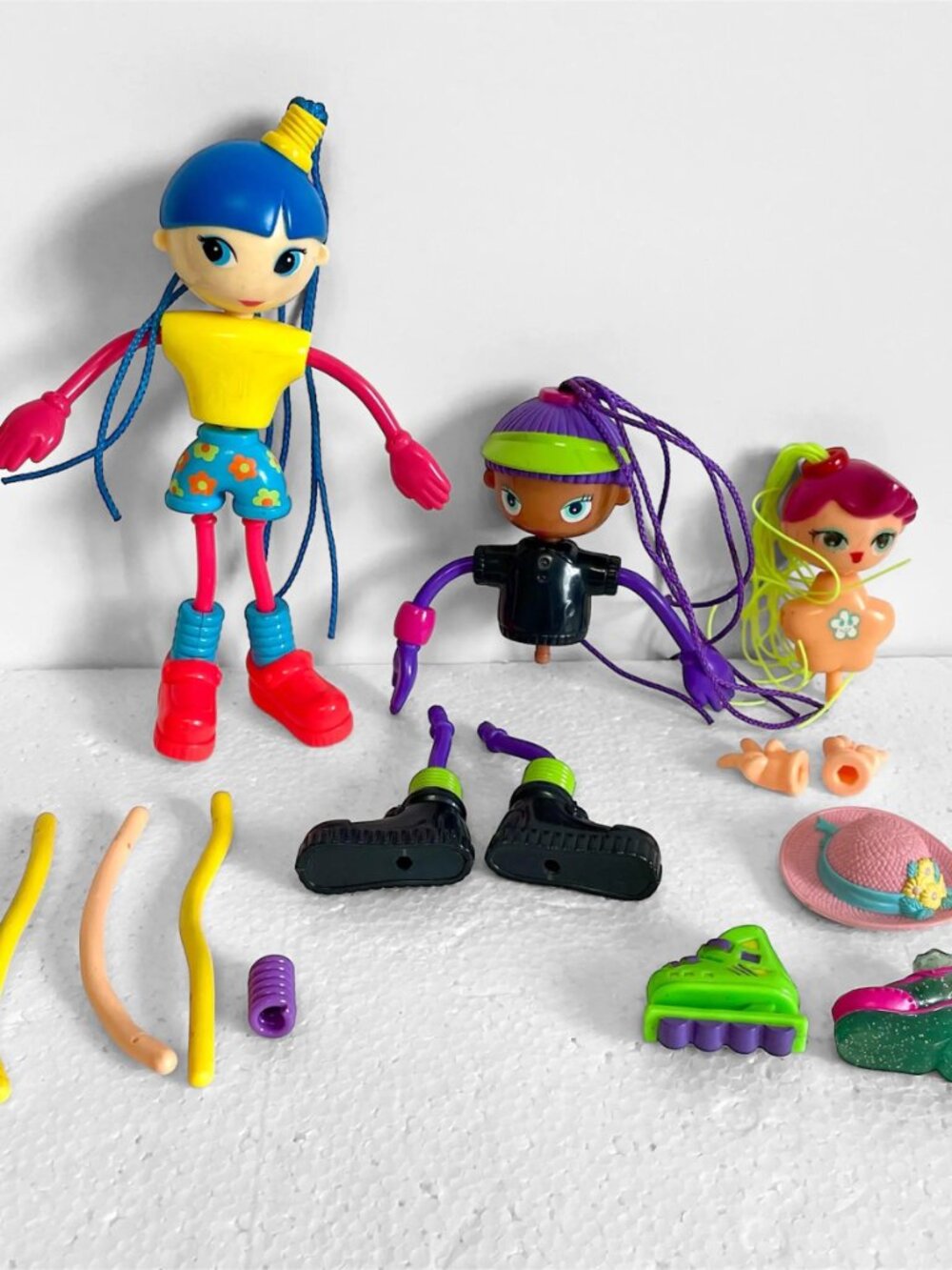 Lot of Vintage Betty Spaghetty Dolls Mixed Parts - McDonalds 90s – Not Complete